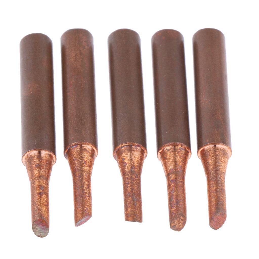 5pcs 936 Pure Copper Lead free Solder Iron Tips Soldering Tool 900M-T-3C