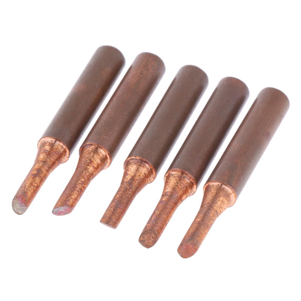 5pcs 936 Pure Copper Lead free Solder Iron Tips Soldering Tool 900M-T-3C