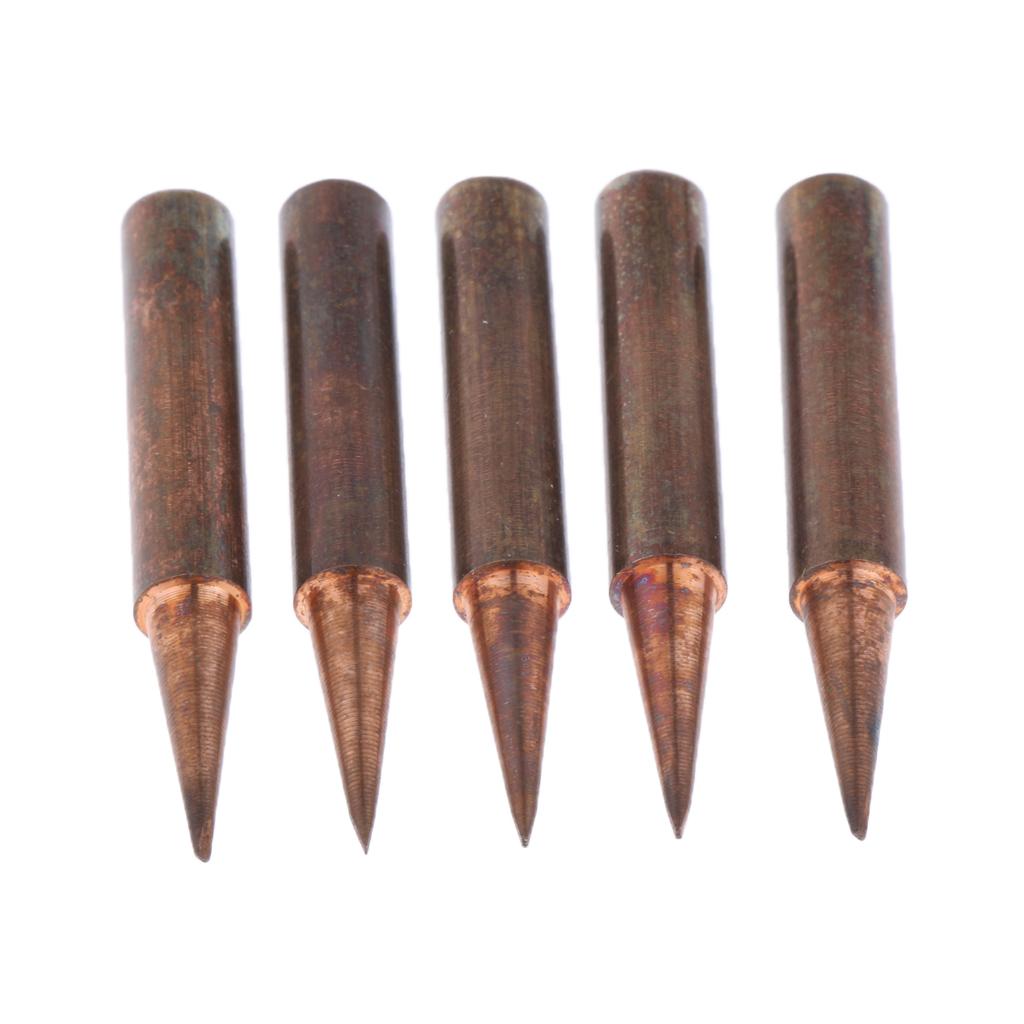 5pcs 936 Pure Copper Lead free Solder Iron Tips Soldering Tool 900M-T-0.8D