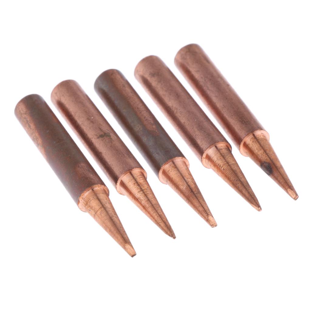 5pcs 936 Pure Copper Lead free Solder Iron Tips Soldering Tool 900M-T-1.2D