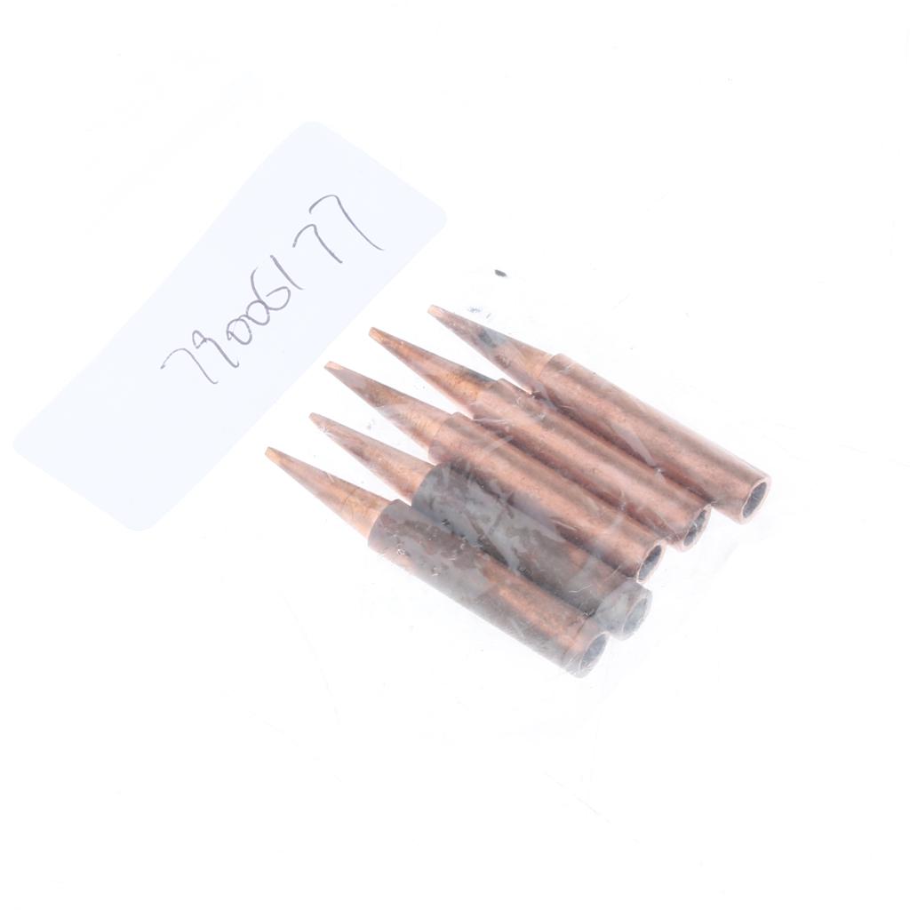 5pcs 936 Pure Copper Lead free Solder Iron Tips Soldering Tool 900M-T-1.2D