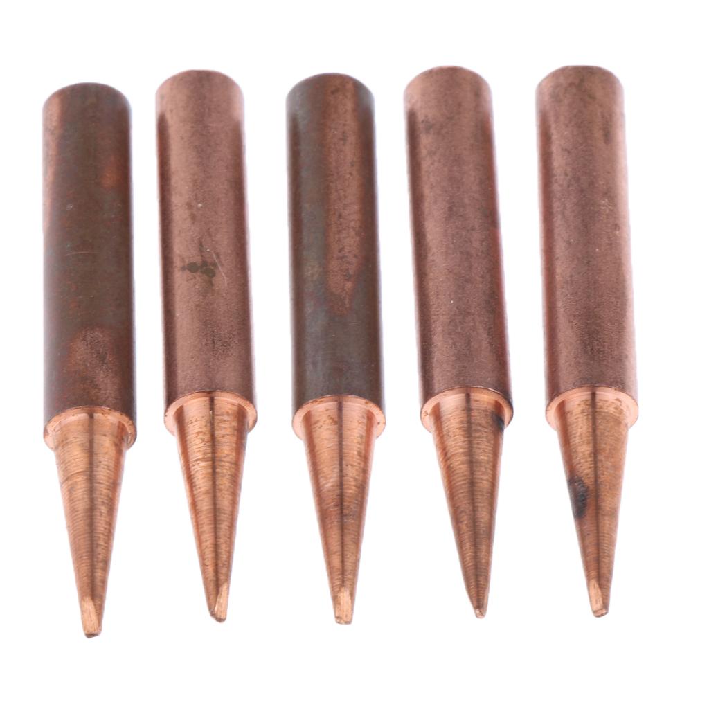 5pcs 936 Pure Copper Lead free Solder Iron Tips Soldering Tool 900M-T-1.2D