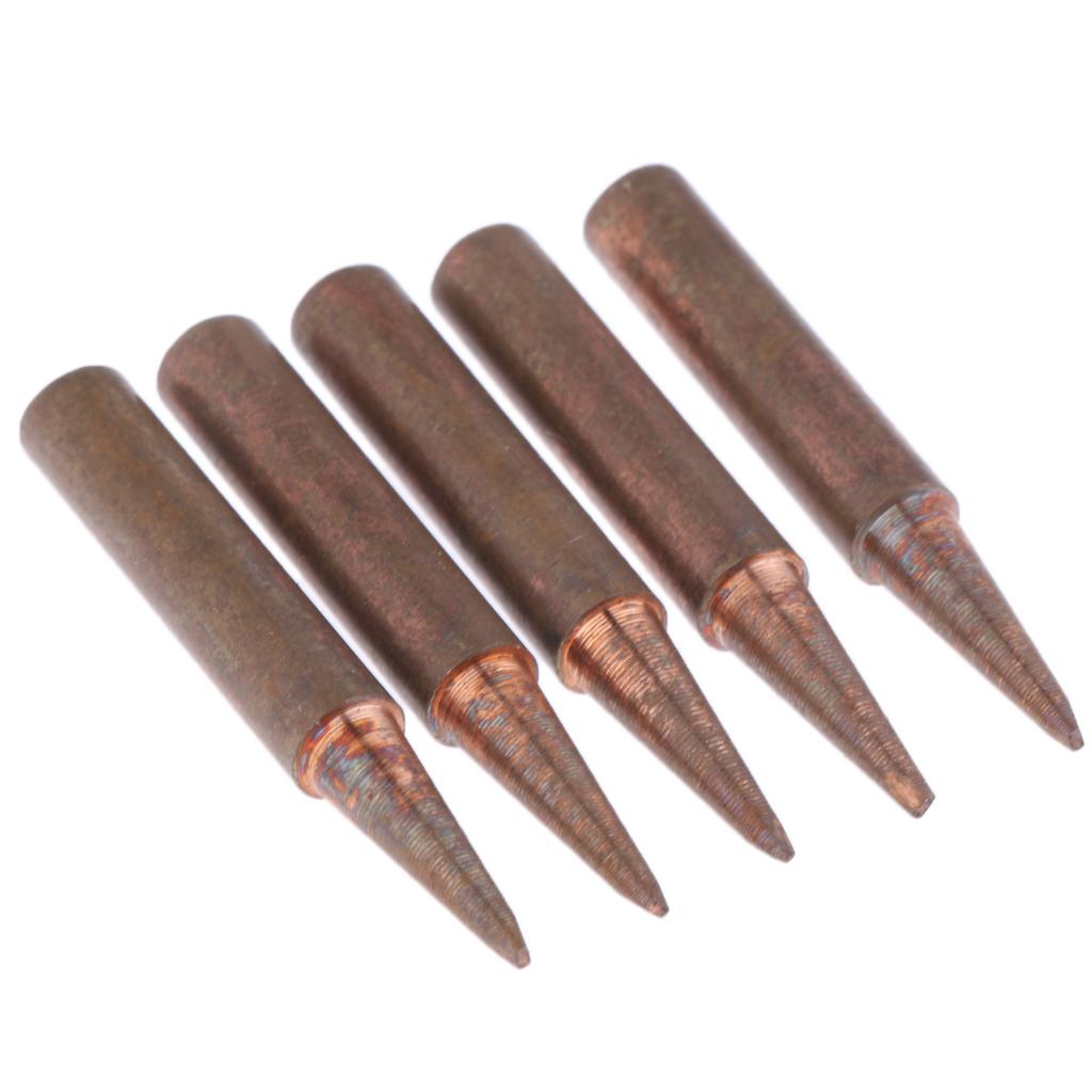 5pcs 936 Pure Copper Lead free Solder Iron Tips Soldering Tool 900M-T-1.6D