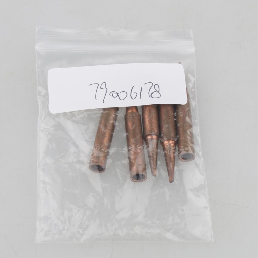 5pcs 936 Pure Copper Lead free Solder Iron Tips Soldering Tool 900M-T-1.6D