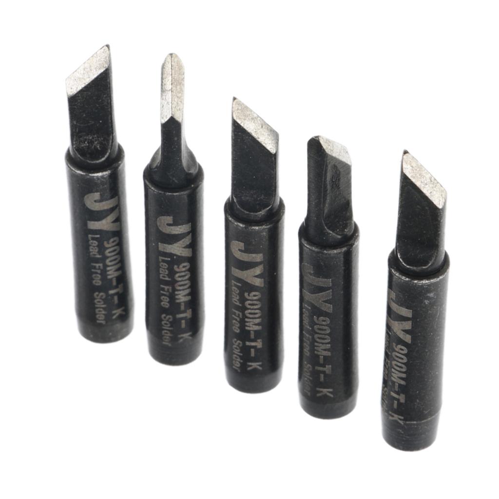 5 Piece Replacement Lead-free Solder Soldering Iron Tip Tools  900M-T-K