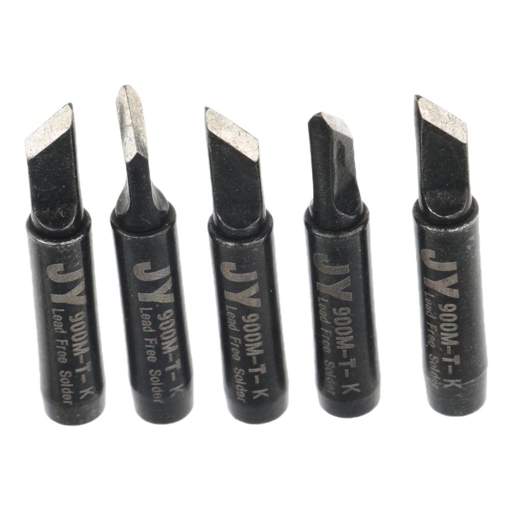 5 Piece Replacement Lead-free Solder Soldering Iron Tip Tools  900M-T-K