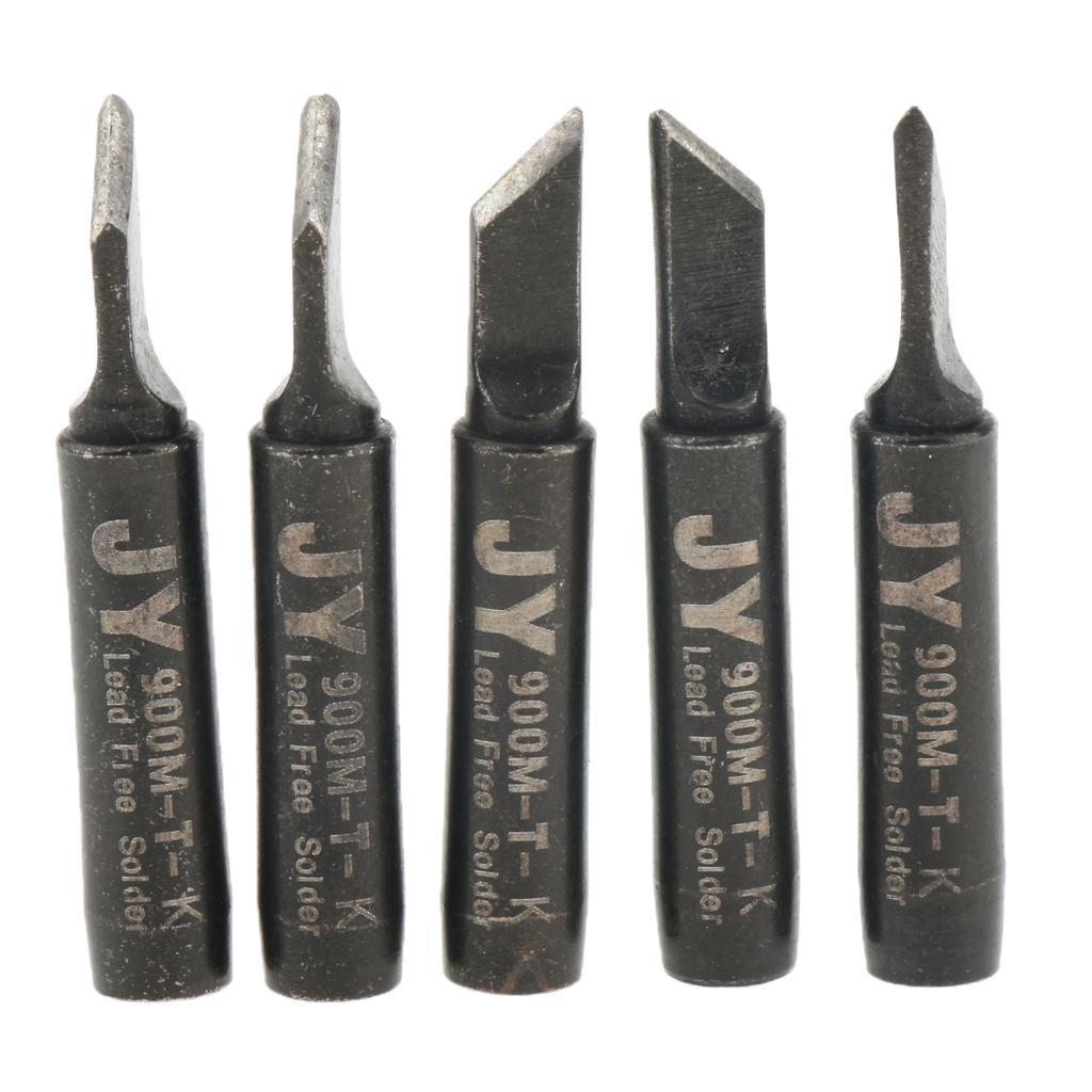 5 Piece Replacement Lead-free Solder Soldering Iron Tip Tools  900M-T-Thin K