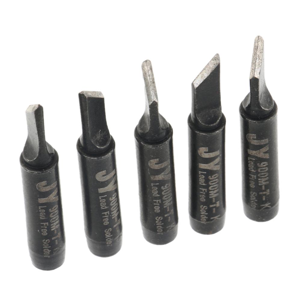 5 Piece Replacement Lead-free Solder Soldering Iron Tip Tools  900M-T-Thin K