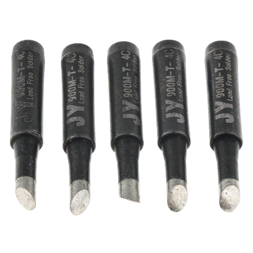 5 Piece Replacement Lead-free Solder Soldering Iron Tip Tools  900M-T-4C