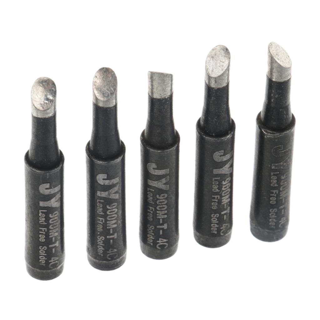 5 Piece Replacement Lead-free Solder Soldering Iron Tip Tools  900M-T-4C