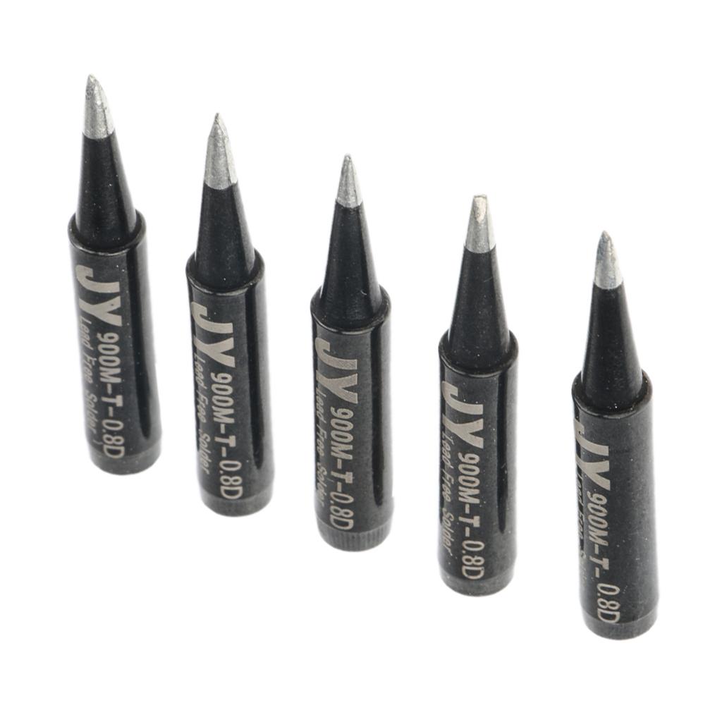 5 Piece Replacement Lead-free Solder Soldering Iron Tip Tools  900M-T-0.8D