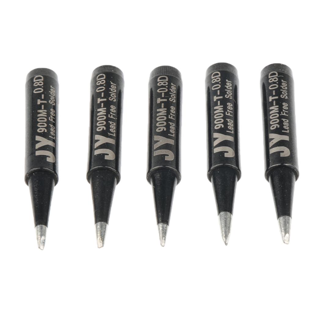 5 Piece Replacement Lead-free Solder Soldering Iron Tip Tools  900M-T-0.8D