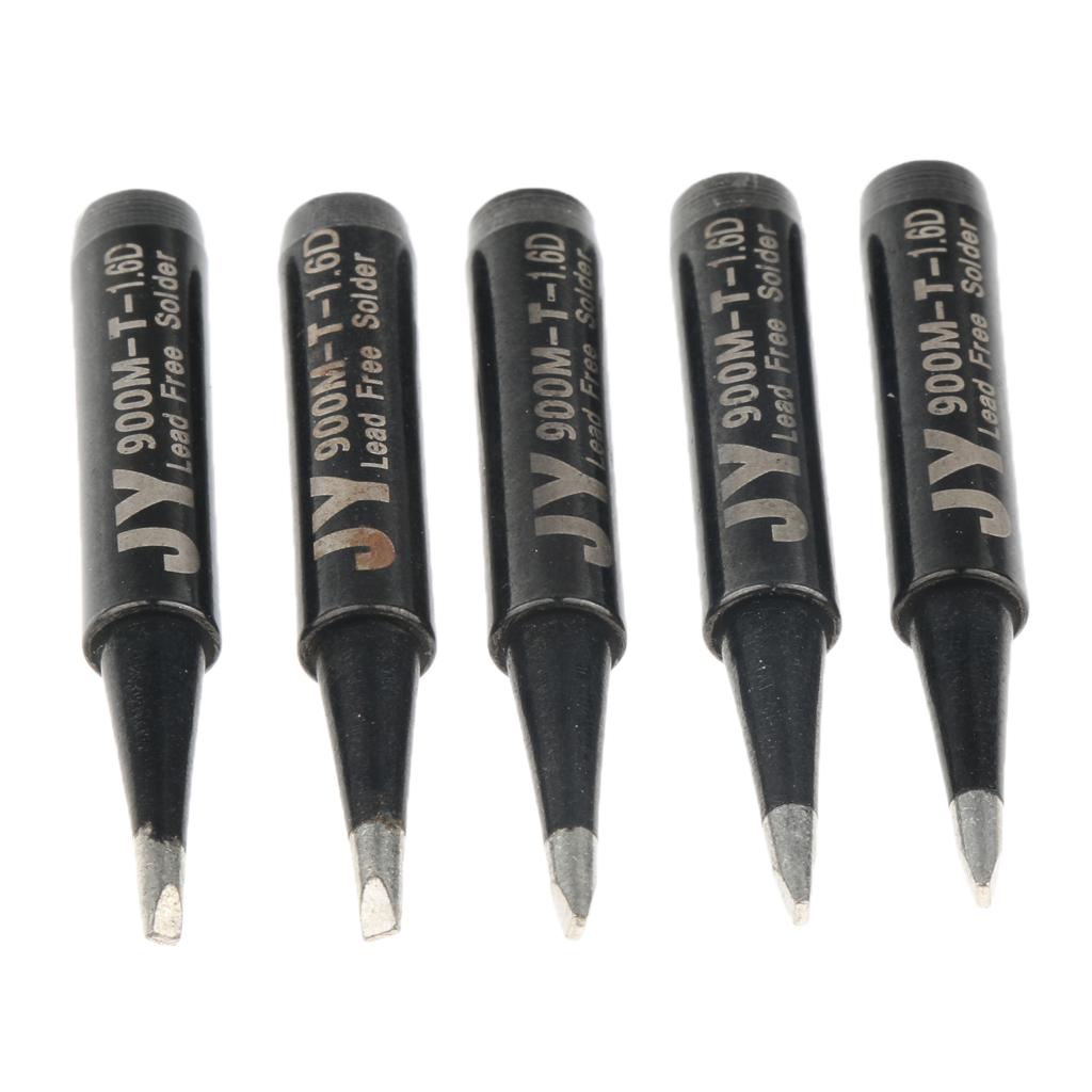 5 Piece Replacement Lead-free Solder Soldering Iron Tip Tools  900M-T-1.6D