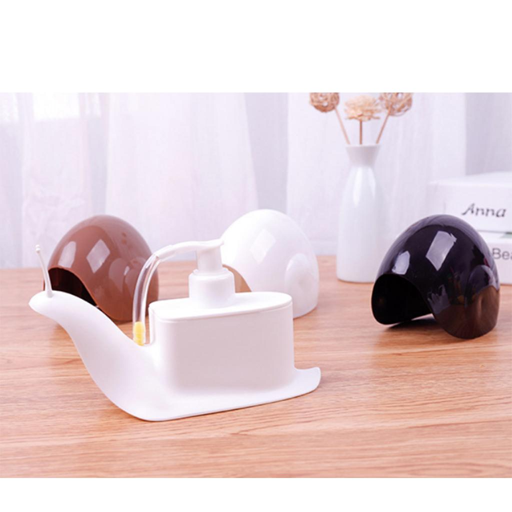 Cartoon Cute Snail Push-Type Hand Sanitizer Lotion Bottle Soap Dispenser White