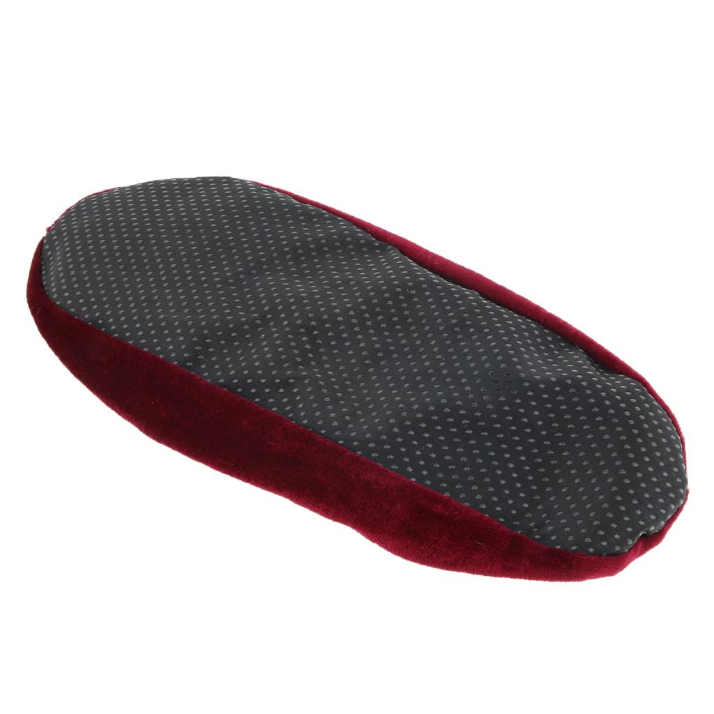 Washable Slip-on Reusable Anti-slip Shoe Covers Overshoes for Household Dark Red