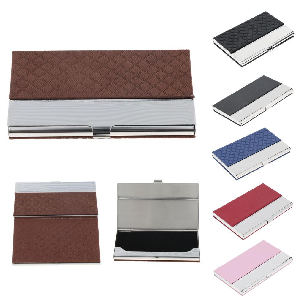 Stainless Steel ID Credit Name Business Card Holder Case Box Coffee