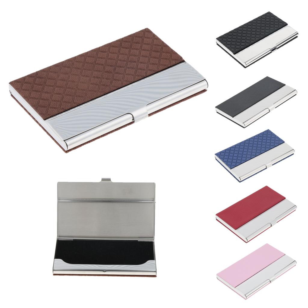 Stainless Steel ID Credit Name Business Card Holder Case Box Coffee