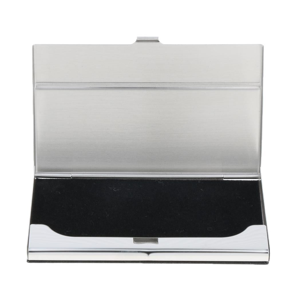 Stainless Steel ID Credit Name Business Card Holder Case Box Black