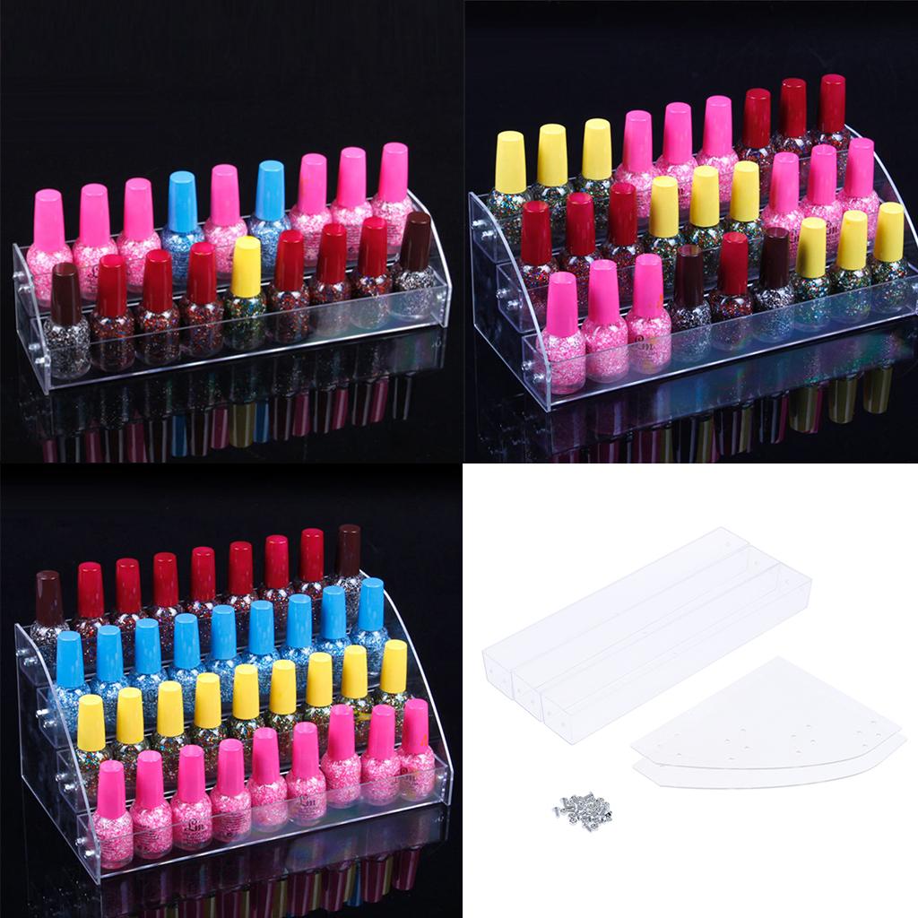 Acrylic Nail Polish Varnish Dispaly Stand Rack Holder Organizer 2 Tiers