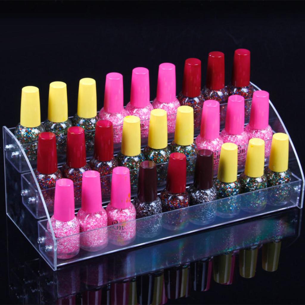 Acrylic Nail Polish Varnish Dispaly Stand Rack Holder Organizer 3 Tiers