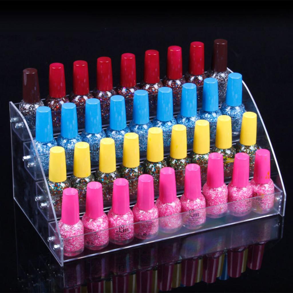 Acrylic Nail Polish Varnish Dispaly Stand Rack Holder Organizer 4 Tiers