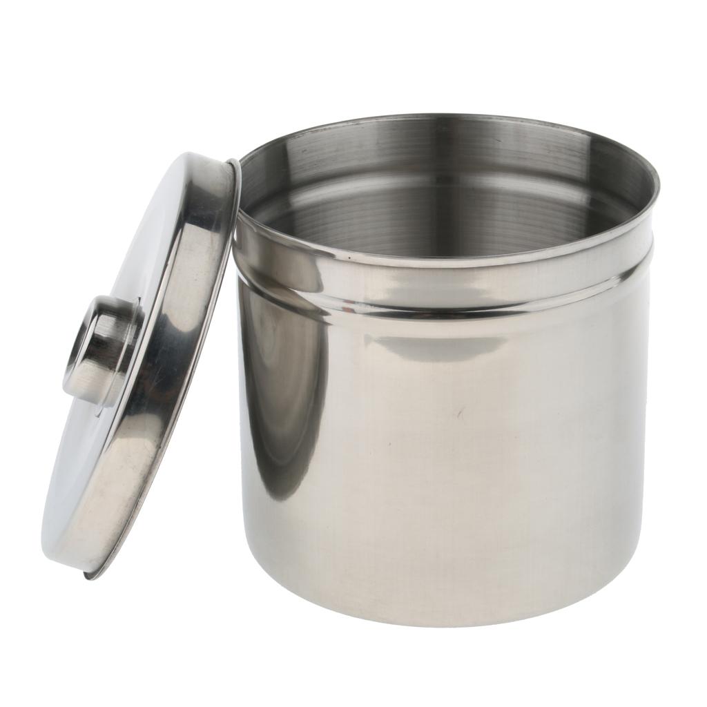 Stainless Steel Cotton Disinfection Tank Sterilizing Container Box Can 12 cm