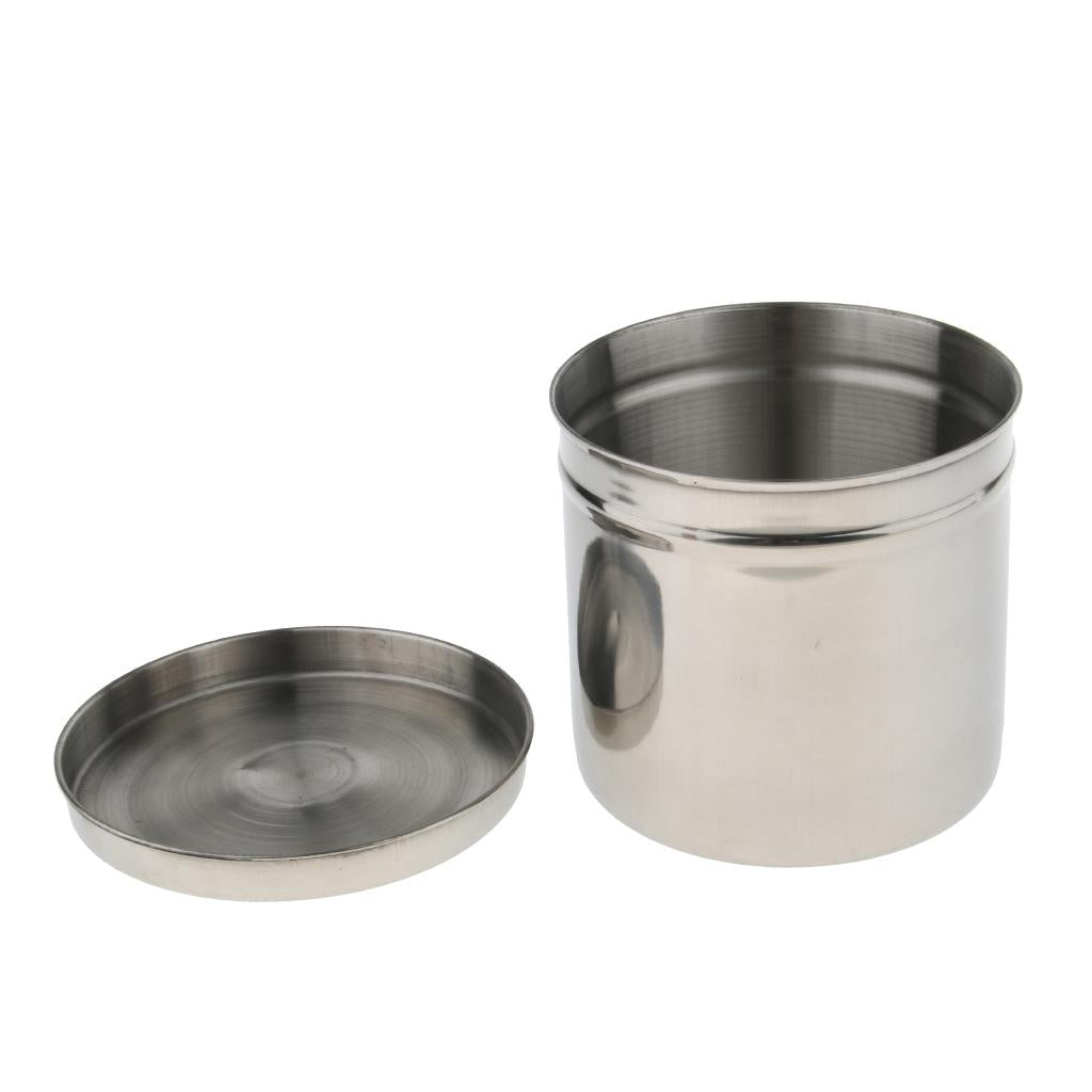 Stainless Steel Cotton Disinfection Tank Sterilizing Container Box Can 12 cm