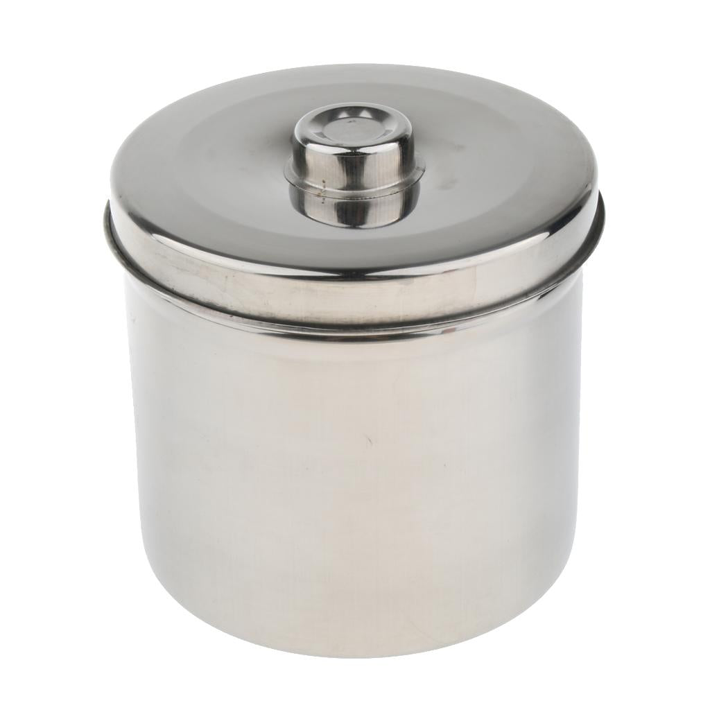 Stainless Steel Cotton Disinfection Tank Sterilizing Container Box Can 12 cm