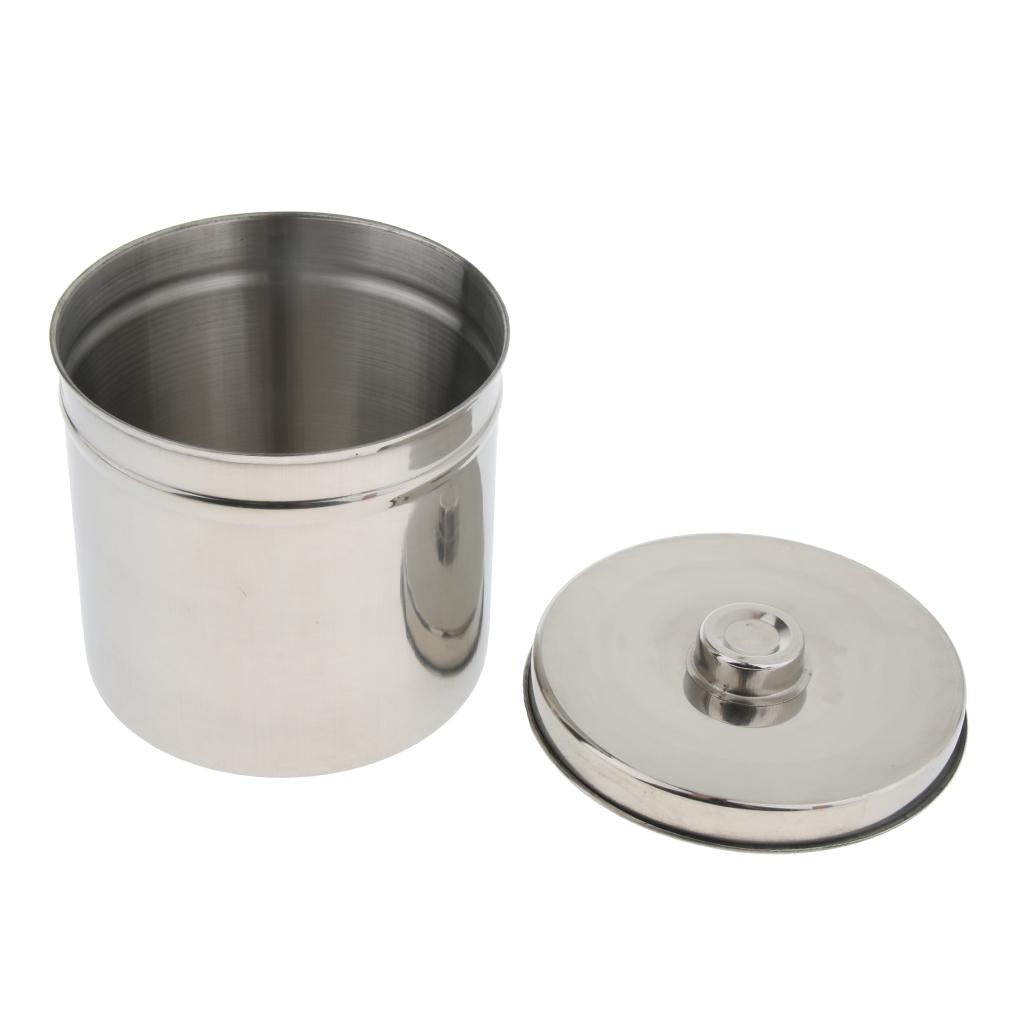 Stainless Steel Cotton Disinfection Tank Sterilizing Container Box Can 12 cm