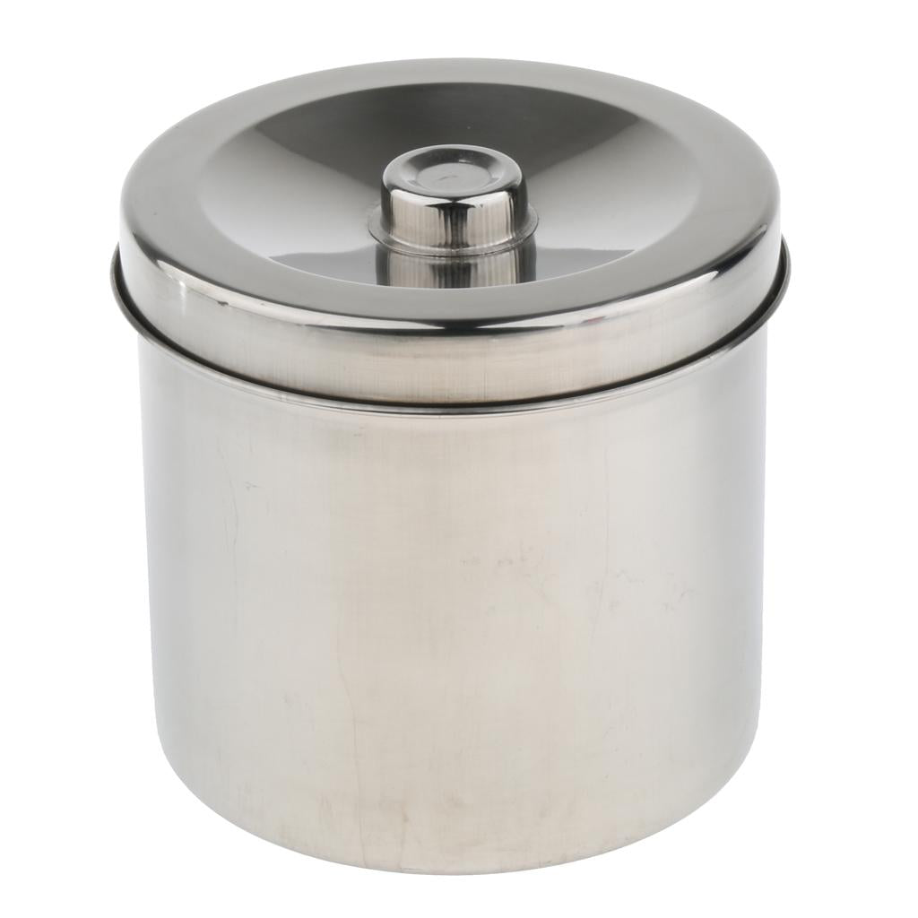 Stainless Steel Cotton Disinfection Tank Sterilizing Container Box Can 14 cm