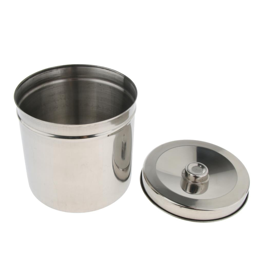 Stainless Steel Cotton Disinfection Tank Sterilizing Container Box Can 14 cm