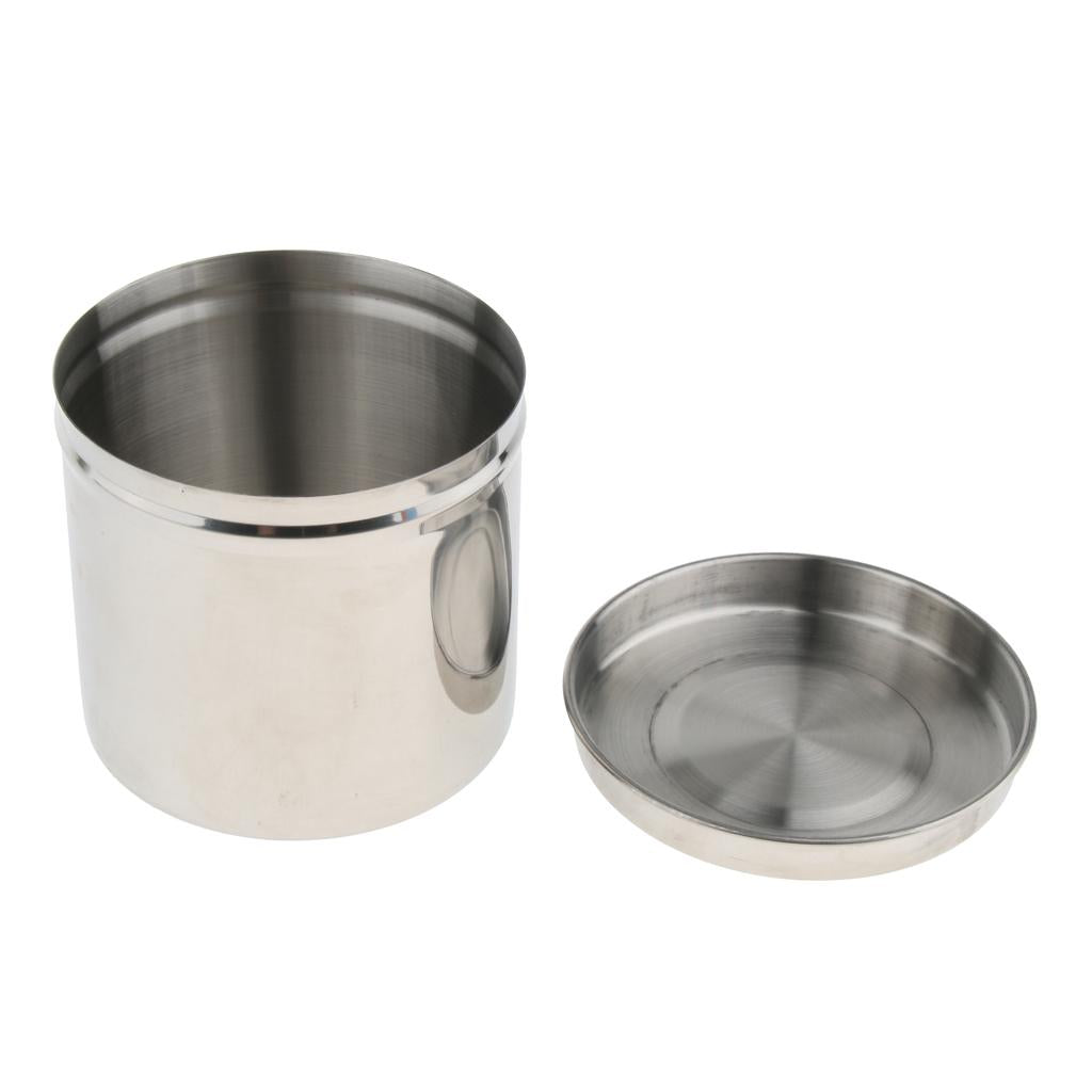 Stainless Steel Cotton Disinfection Tank Sterilizing Container Box Can 10cm