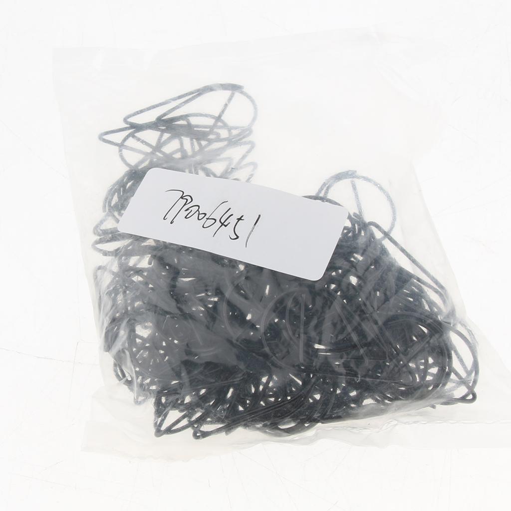 100 Pieces Drop Shape Paper Clips Metal Bookmarks Office Stationery L Black