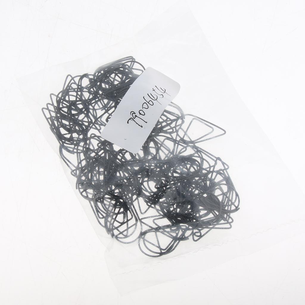 100 Pieces Drop Shape Paper Clips Metal Bookmarks Office Stationery Black