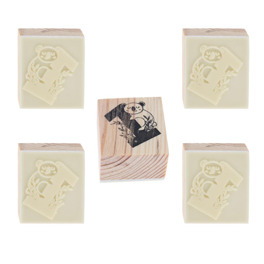 Wooden Animal & Number Rubber Stamp for Scrapbooking DIY Craft Decor Koala