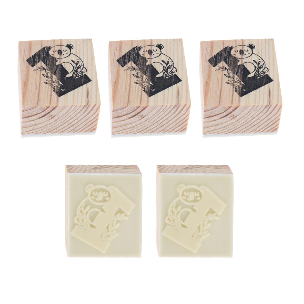 Wooden Animal & Number Rubber Stamp for Scrapbooking DIY Craft Decor Koala