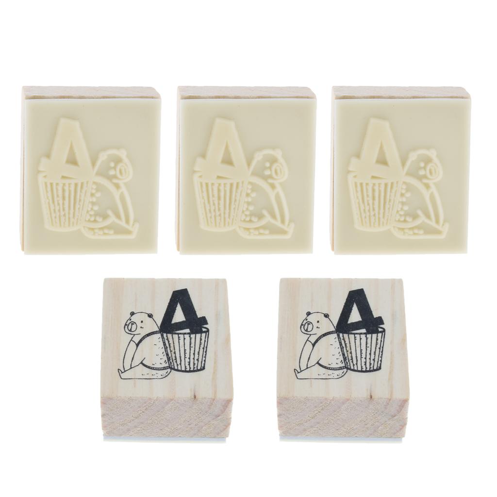 Wooden Animal & Number Rubber Stamp for Scrapbooking DIY Craft Decor Polar Bear