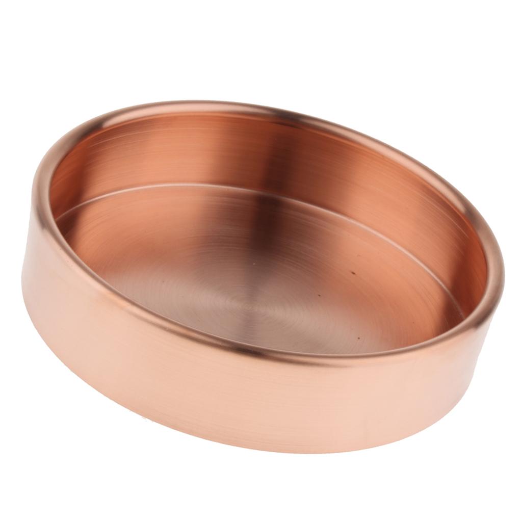 Round Copper Desktop Storage Trays Plate Organizer Photo Props S Pure Copper