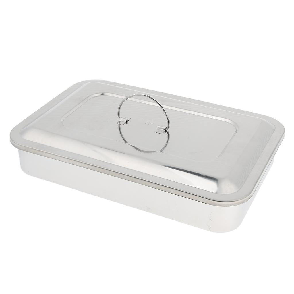 Surgical Instrument Box w/ Lid Stainless Steel 304 11.5Inch