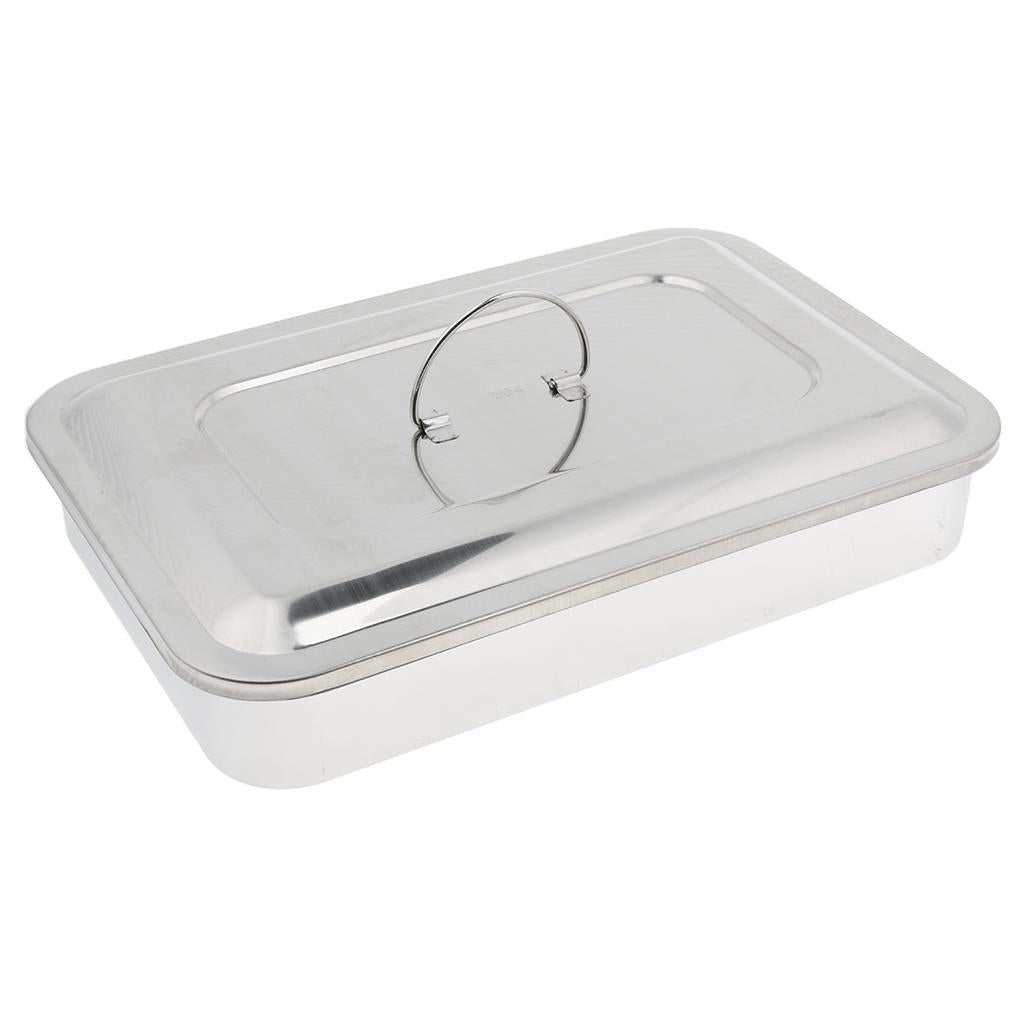 Surgical Instrument Box w/ Lid Stainless Steel 304 11.5Inch