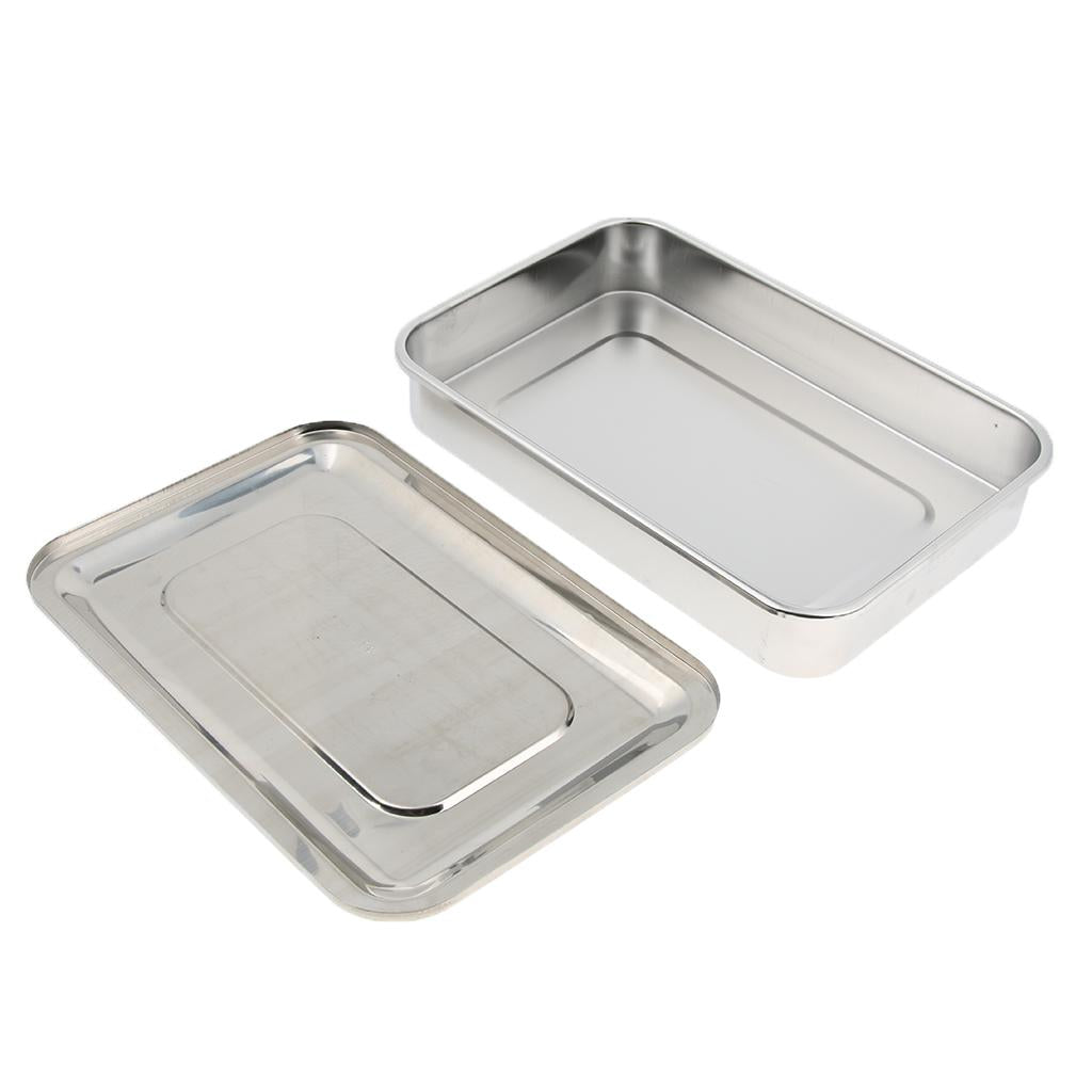 Surgical Instrument Box w/ Lid Stainless Steel 304 11.5Inch