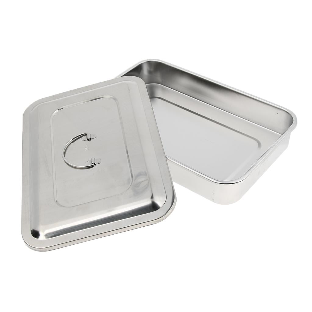 Surgical Instrument Box w/ Lid Stainless Steel 304 11.5Inch