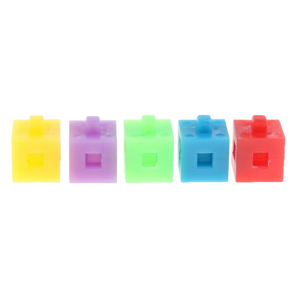 100Pieces Kids Children Stacking Cube Building Kit Pop Linking Cubes Toy