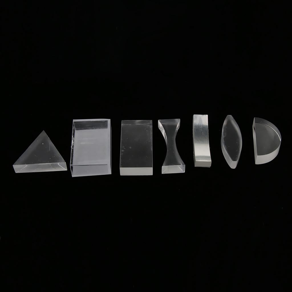 Physical Optical Experiment Kit Concave Convex Lens Triangular Prism Kits