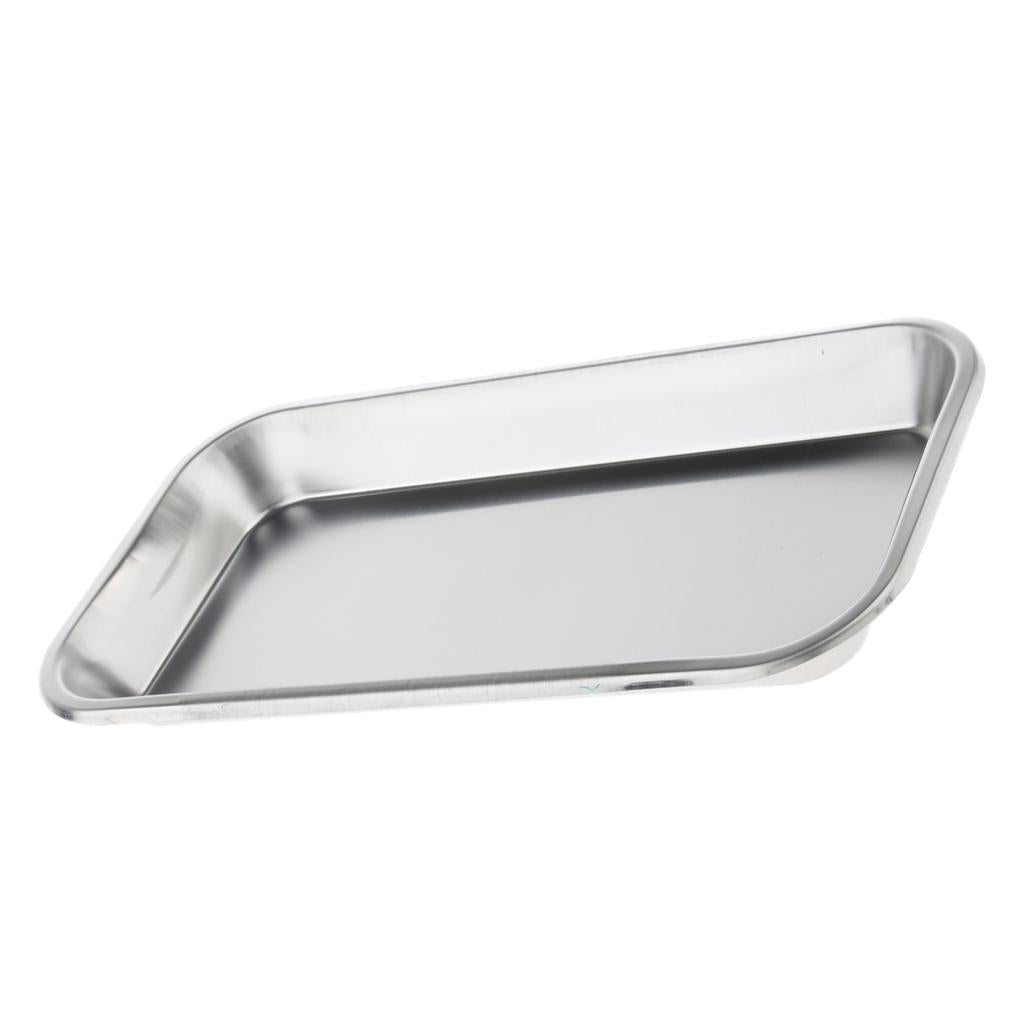 Thickened Stainless Steel Medical Dental Surgical Instrument Disinfection Tray, Durable