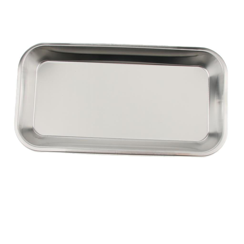 Thickened Stainless Steel Medical Dental Surgical Instrument Disinfection Tray, Durable