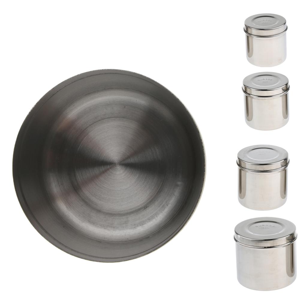 Stainless Steel Ointment Jar Sponge Cotton Dressing Container with Lid  8cm