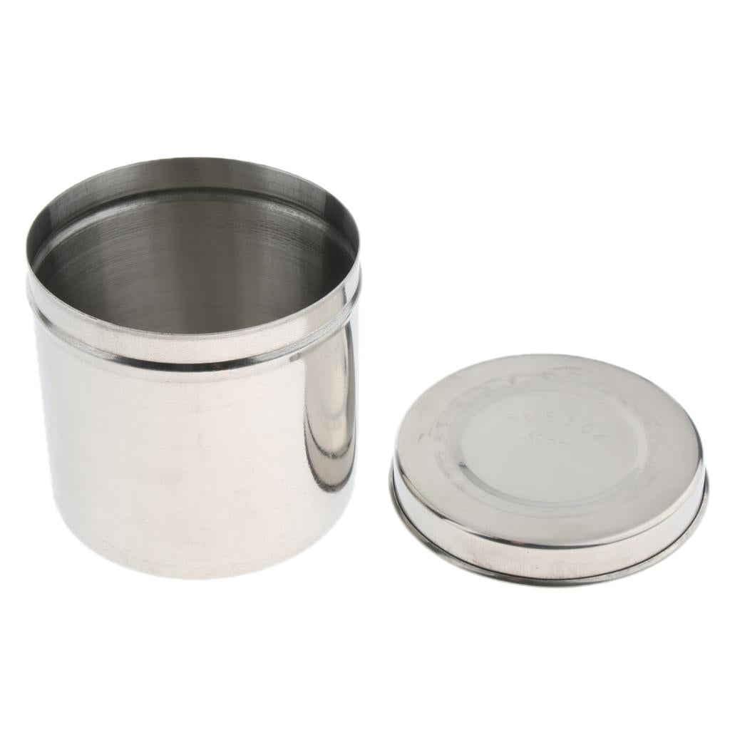 Stainless Steel Ointment Jar Sponge Cotton Dressing Container with Lid  10cm