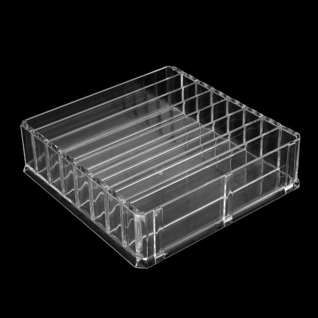 8 Slots Clear Makeup Cosmetic Display Storage Box Table Organizer Detachable