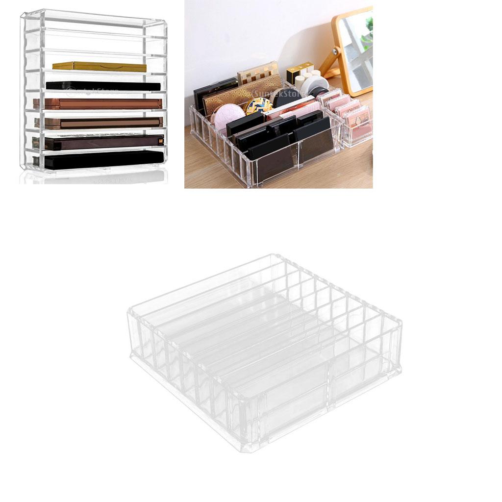 8 Slots Clear Makeup Cosmetic Display Storage Box Table Organizer Detachable